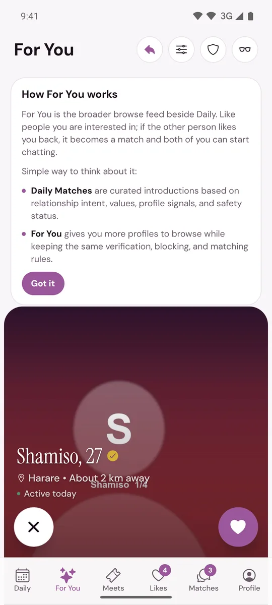 The How For You works card with the Got it button